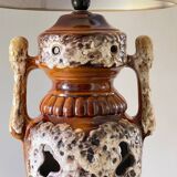Lamp ceramic fat lava double lighting 70s