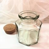 Octagonal glass jar