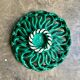 Green woven ceramic bowl Vallauris