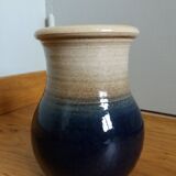 Handcrafted stoneware vase signed Eric Pepin