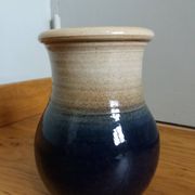 Handcrafted stoneware vase signed Eric Pepin