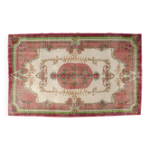 Flower Design Oushak Turkish Floral Rug SKU 2645