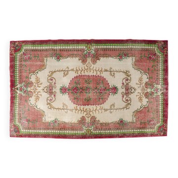 Flower Design Oushak Turkish Floral Rug SKU 2645