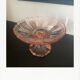 Compotier en verre rose