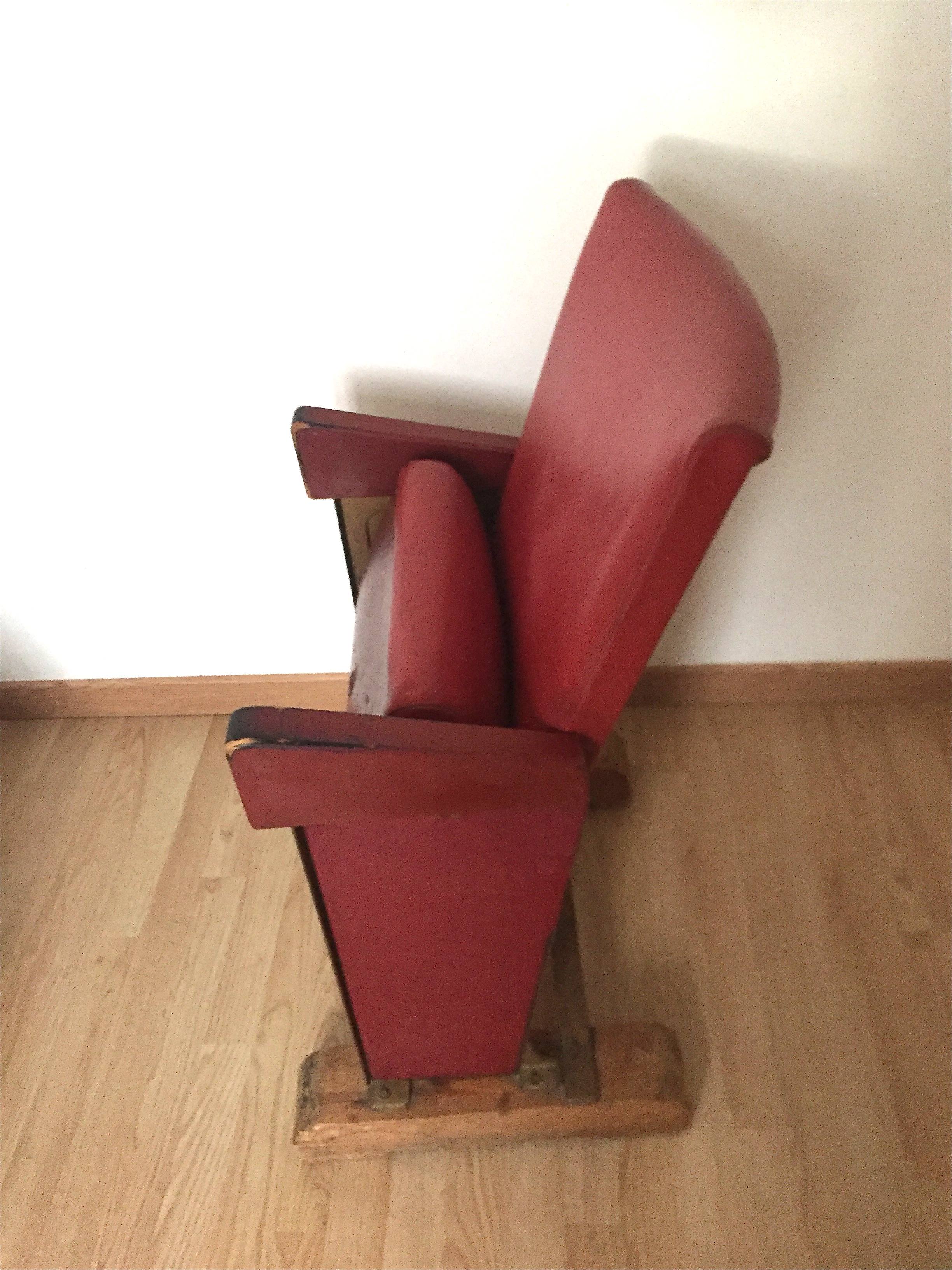 Vintage theatre armchair 40