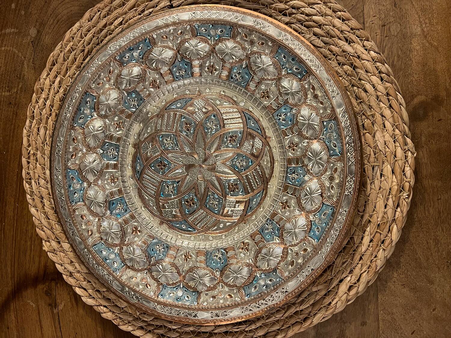 Hammered copper platter