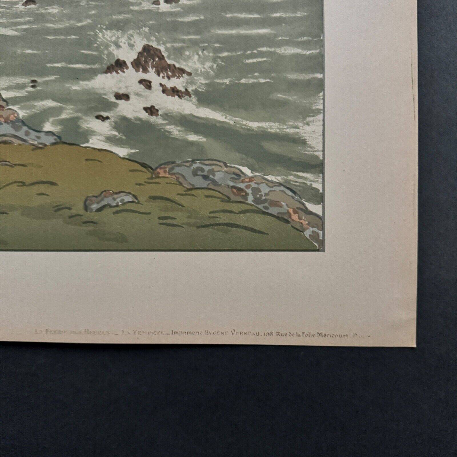 Lithograph by Henri Rivière La Tempête