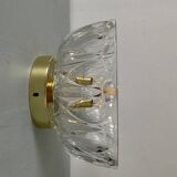 Vintage molded glass lampshade - tableware collection -