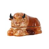 Sixties Michel Caugant Bison Tureen Pâté Mold Glazed Earthenware 25cm