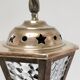 Lampe lanterne laiton et verre début XXème
