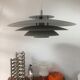 Large Scandinavian pendant lamp (50cm) / Silver matte