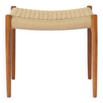 Ottoman vintage par Niels Otto Moller | Modèle 80A | Années 1950 | Cadre en bois de teck