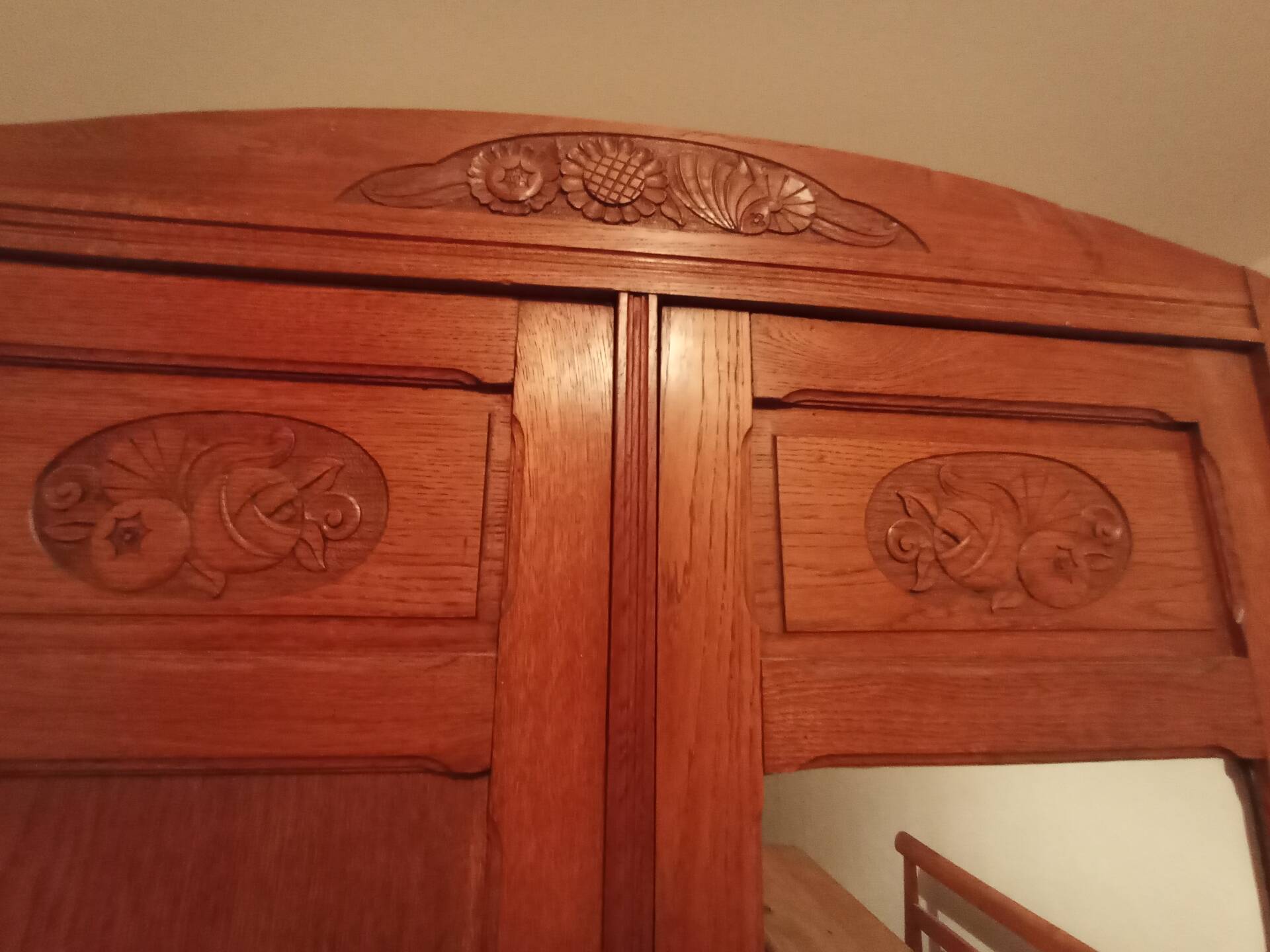Parisian Art Deco wardrobe in solid oak