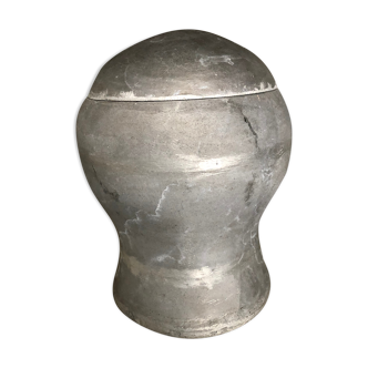 Contemporary concrete vase with lid, originally from the Netherlands