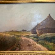 Painting: oil on panel - The millstones