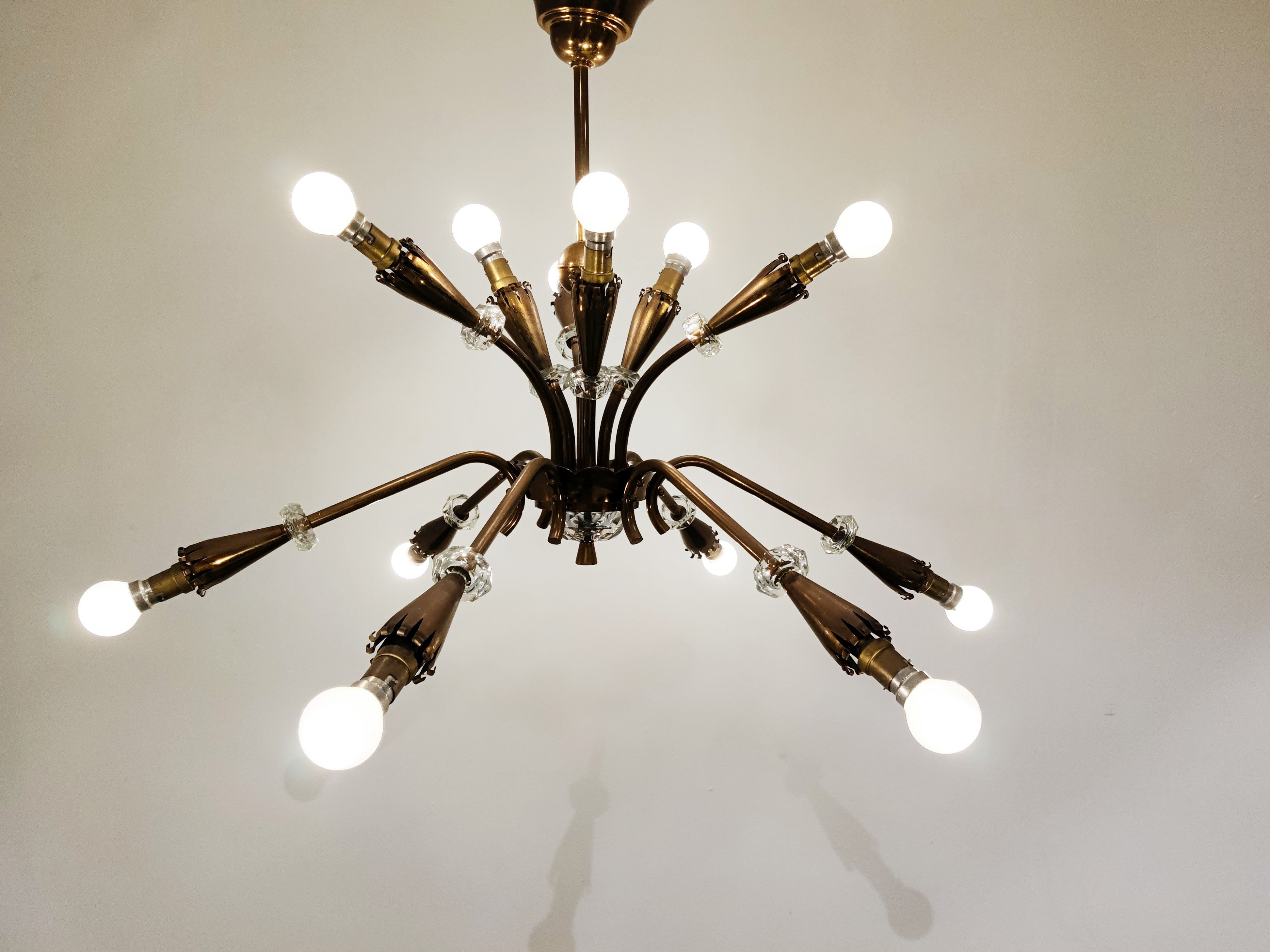 Mid-century copper chandelier, 1950s