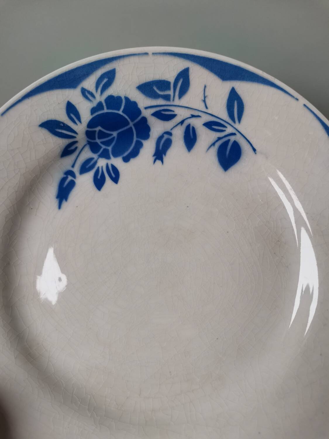 Vintage plate flower pattern Sarreguemines Digoin France Corsica