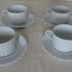 4 cups with saucer Limoges Haviland white torso