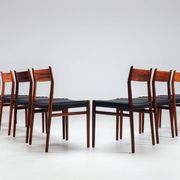 Arne Vodder model 418 dining chairs in rosewood Sibast Mobler Denmark 1960
