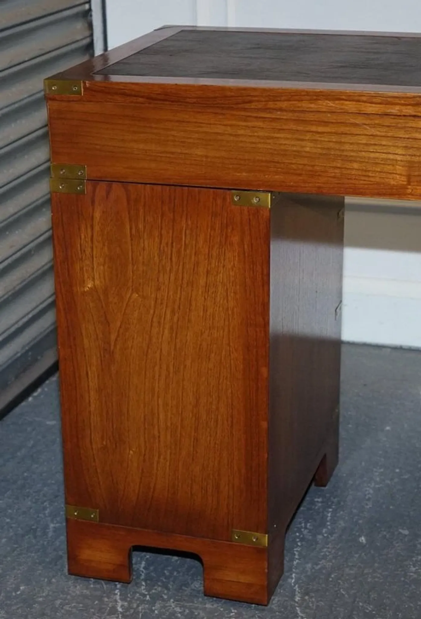Vintage Military Campaign Desk with Brass Fittings