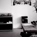 Large black and white artworks / photo collage (160x50) temple