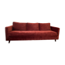 Terracotta convertible velvet sofa