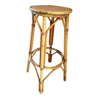 Vintage rattan stool / side table