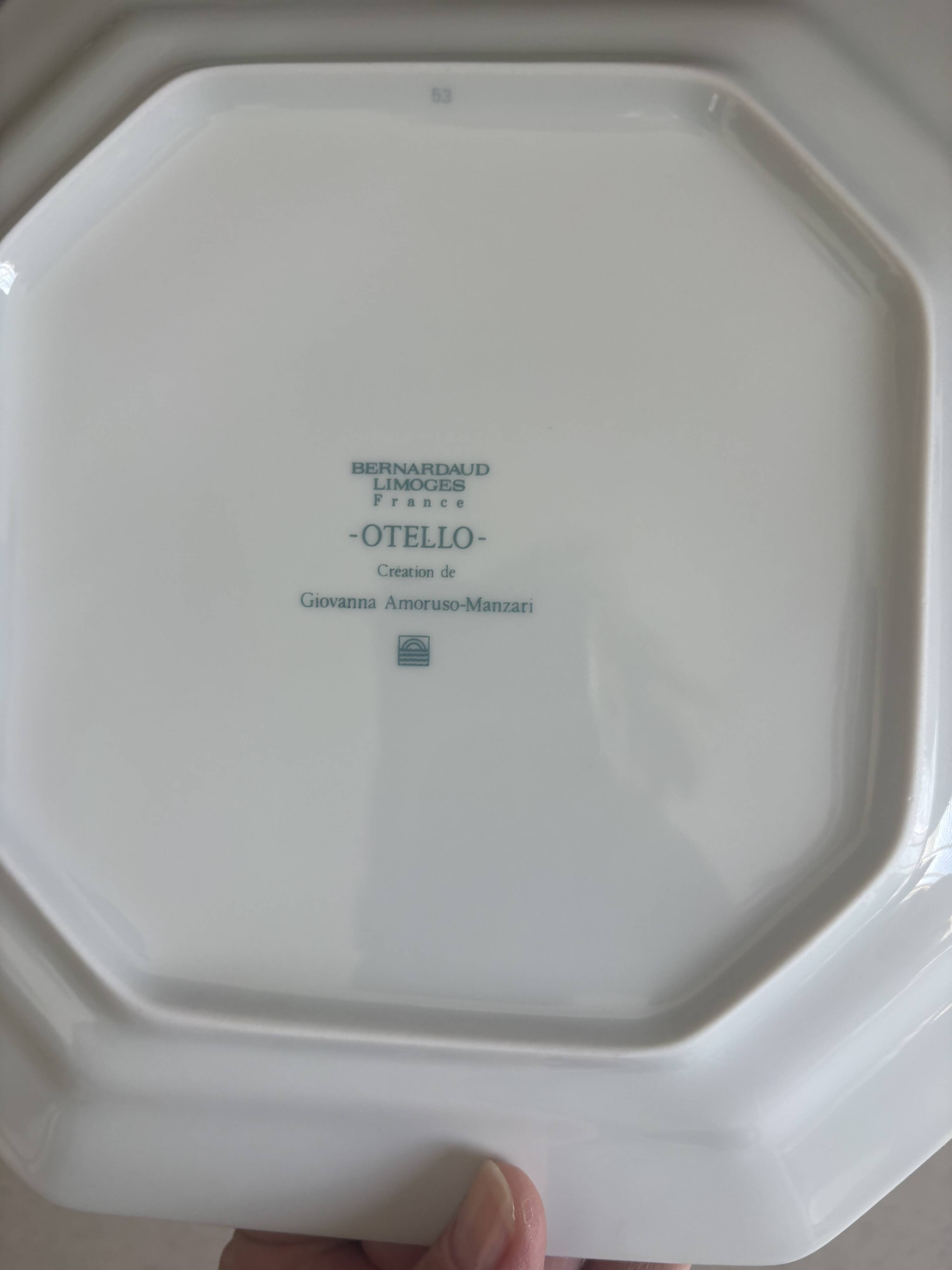 Bernardaud table service Limoges: Otello Giovanna Amoruso Manzari