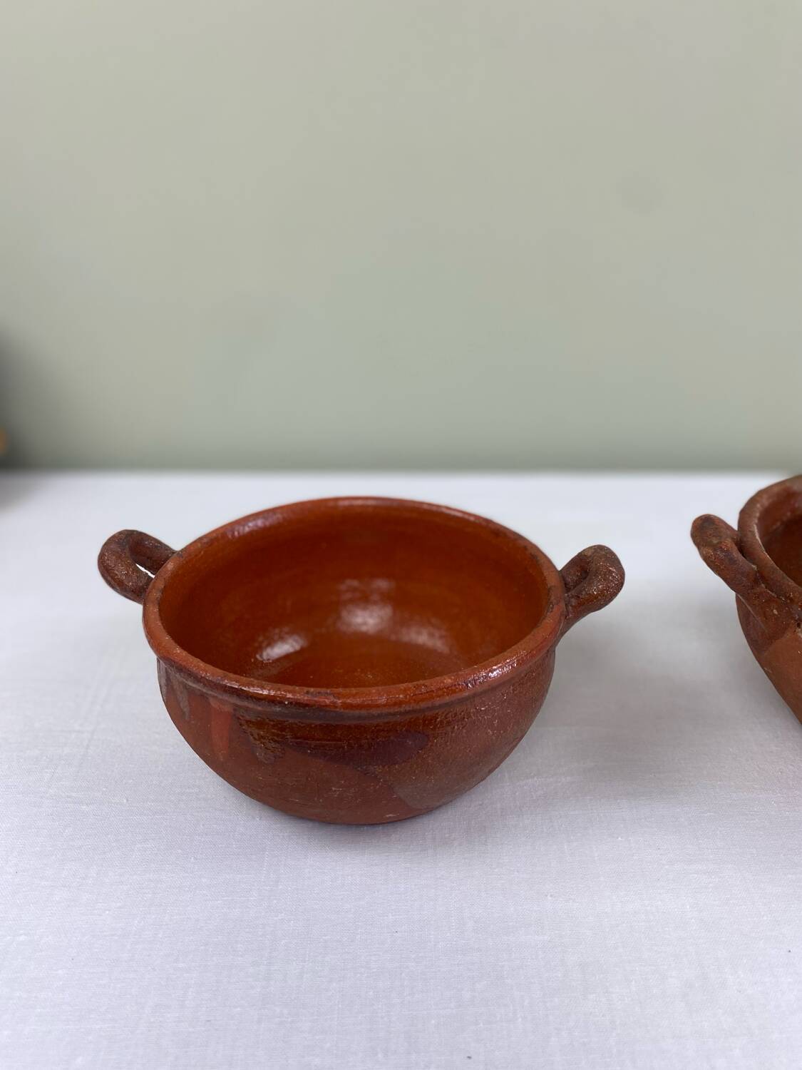 Glazed terracotta pot