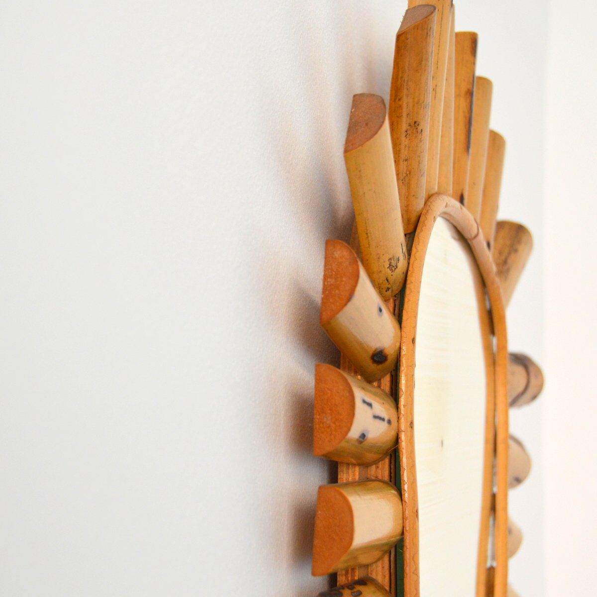 Freeform bamboo mirror 1960s