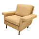 High-Quality Vintage Goldenrod Fabric Armchair, Italy