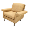 High-Quality Vintage Goldenrod Fabric Armchair, Italy