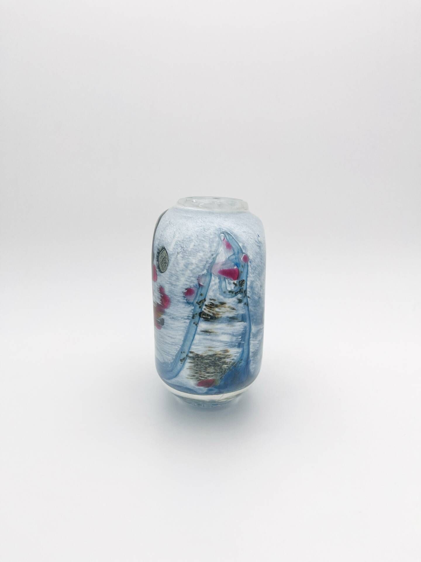 Vase Robert Pierini Studio Glass 1987 - 2.7kg - Signed - Drouot