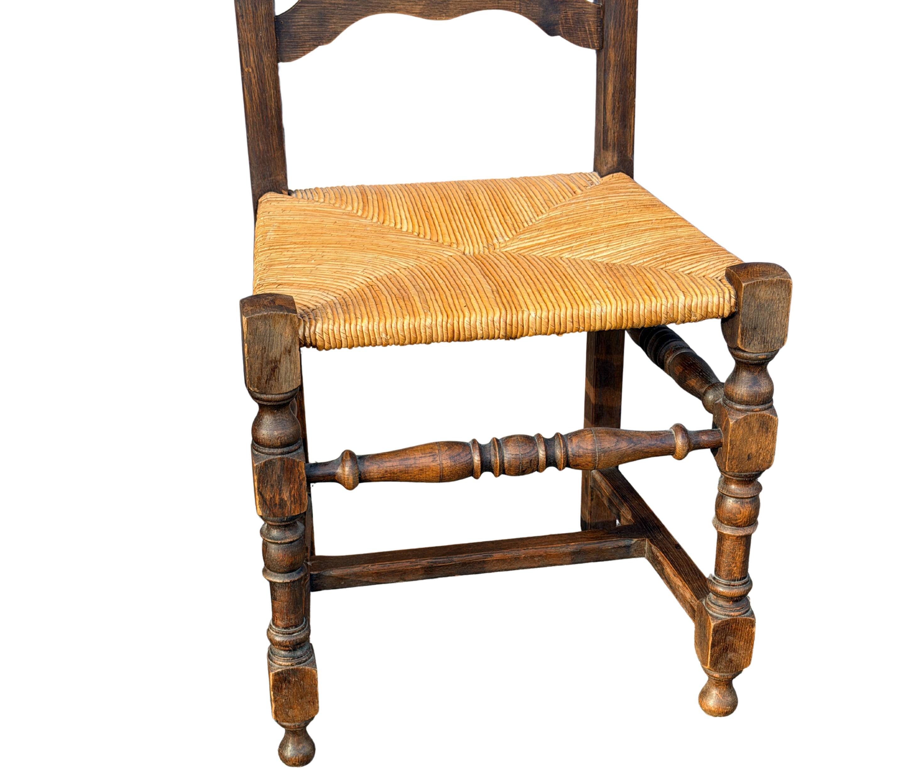 Set of 2 solid wood chairs
