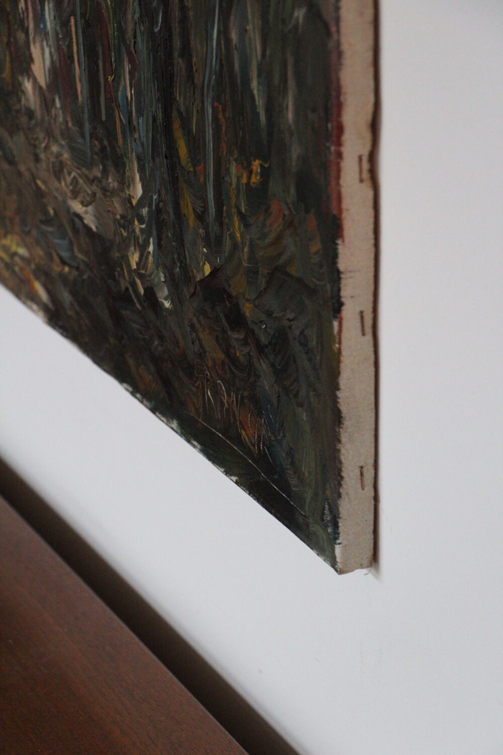 Abstract oil on canvas painting "The Forest" Amsterdam circa 1950