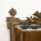 Large antique pediment mirror with parecloses
