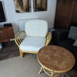 Rattan armchair from Maison Maugrion