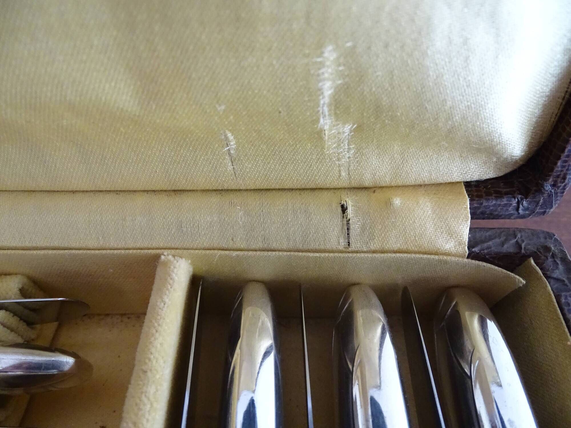 Housewife 24 seats 6 people art deco 1930 silver metal apollo