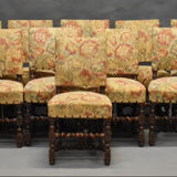 Suite of 10 Louis XIII style chairs