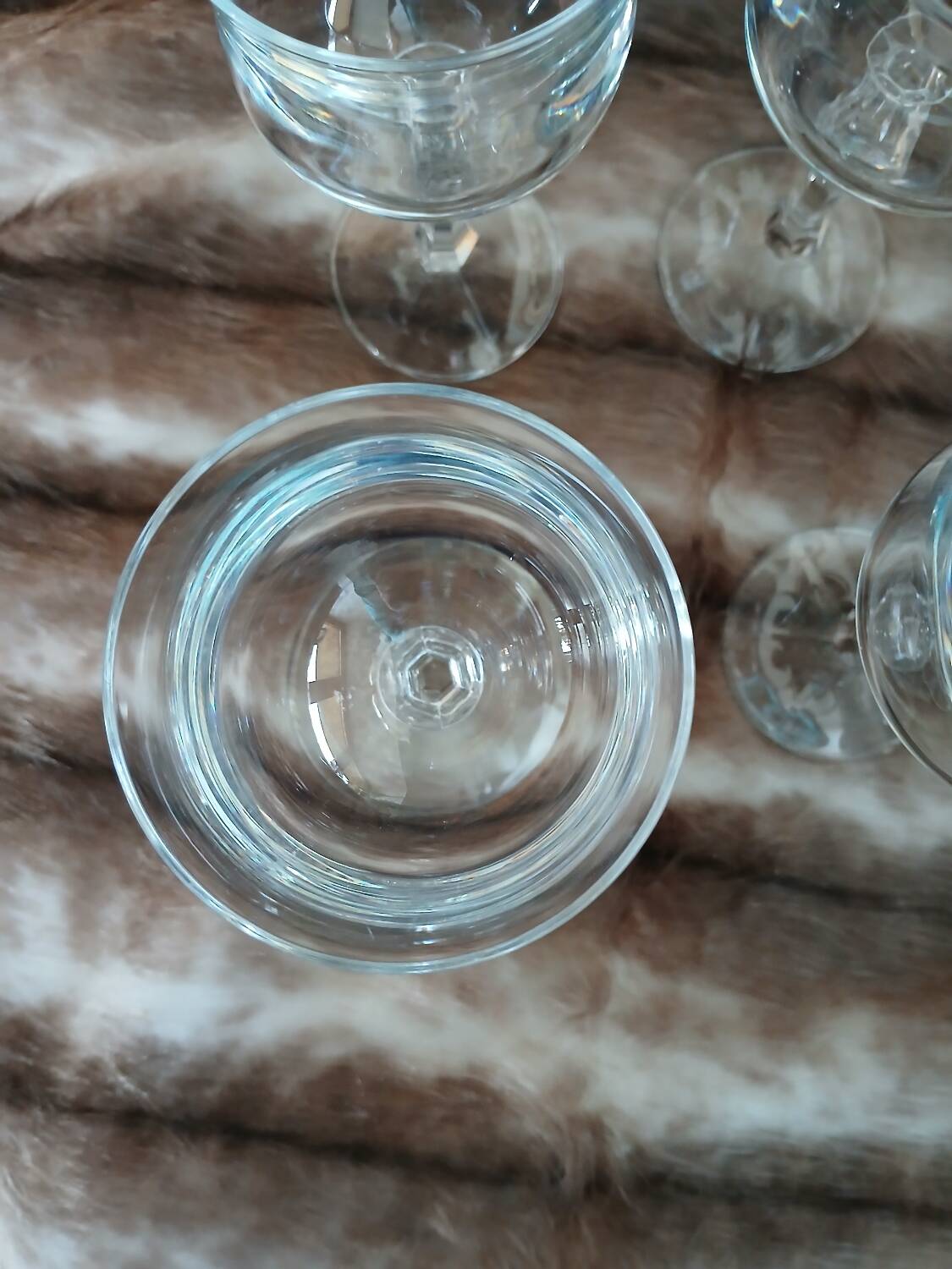 11 crystal stem glasses