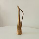 Vintage soliflore vase in solid gilded brass