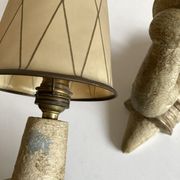 Pair of Arlus torchlight wall light in art deco plaster 1950