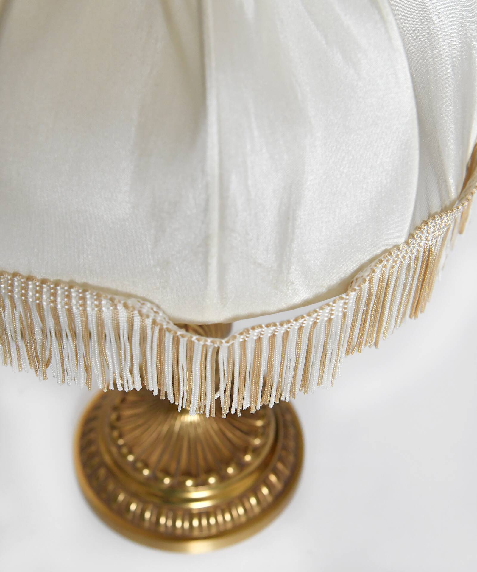 Pair of gold metal table lamps