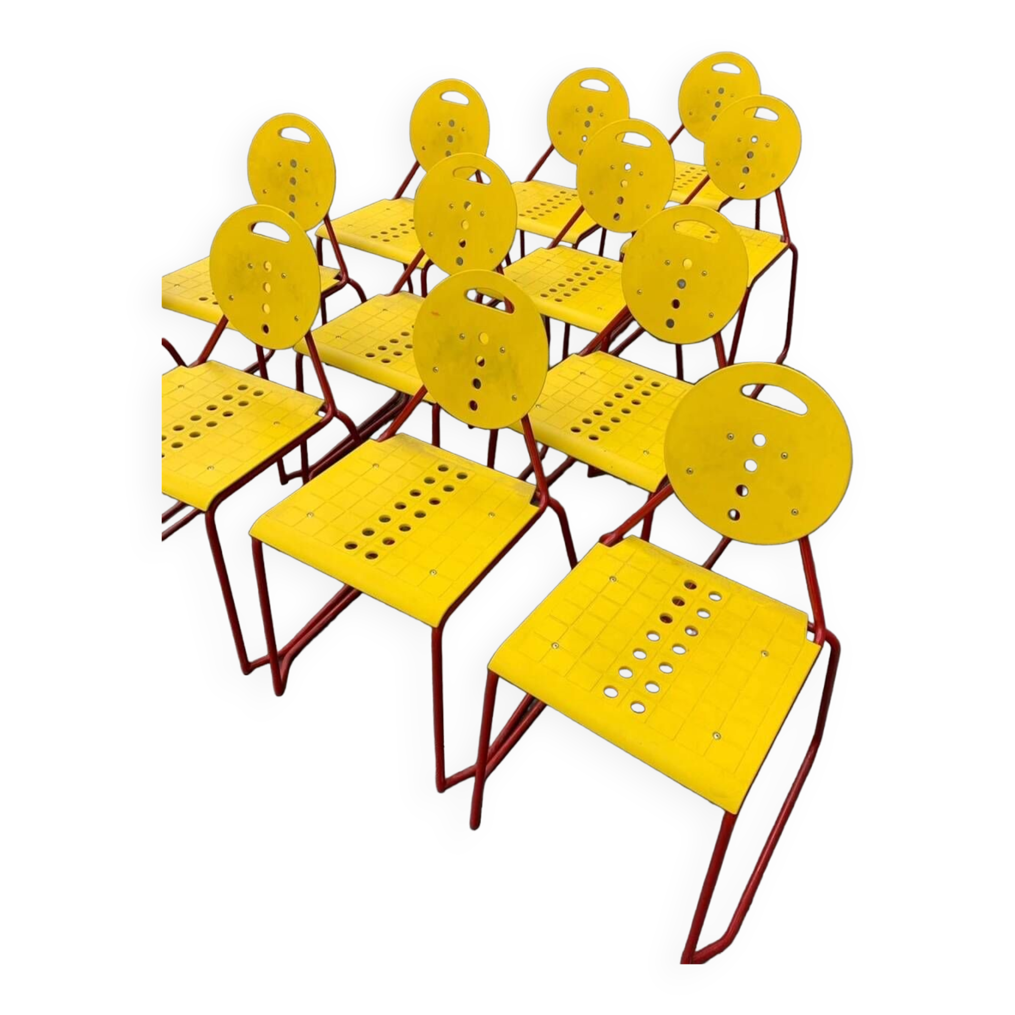 douze chaises “ Charlie “ de Carlo Bimbi