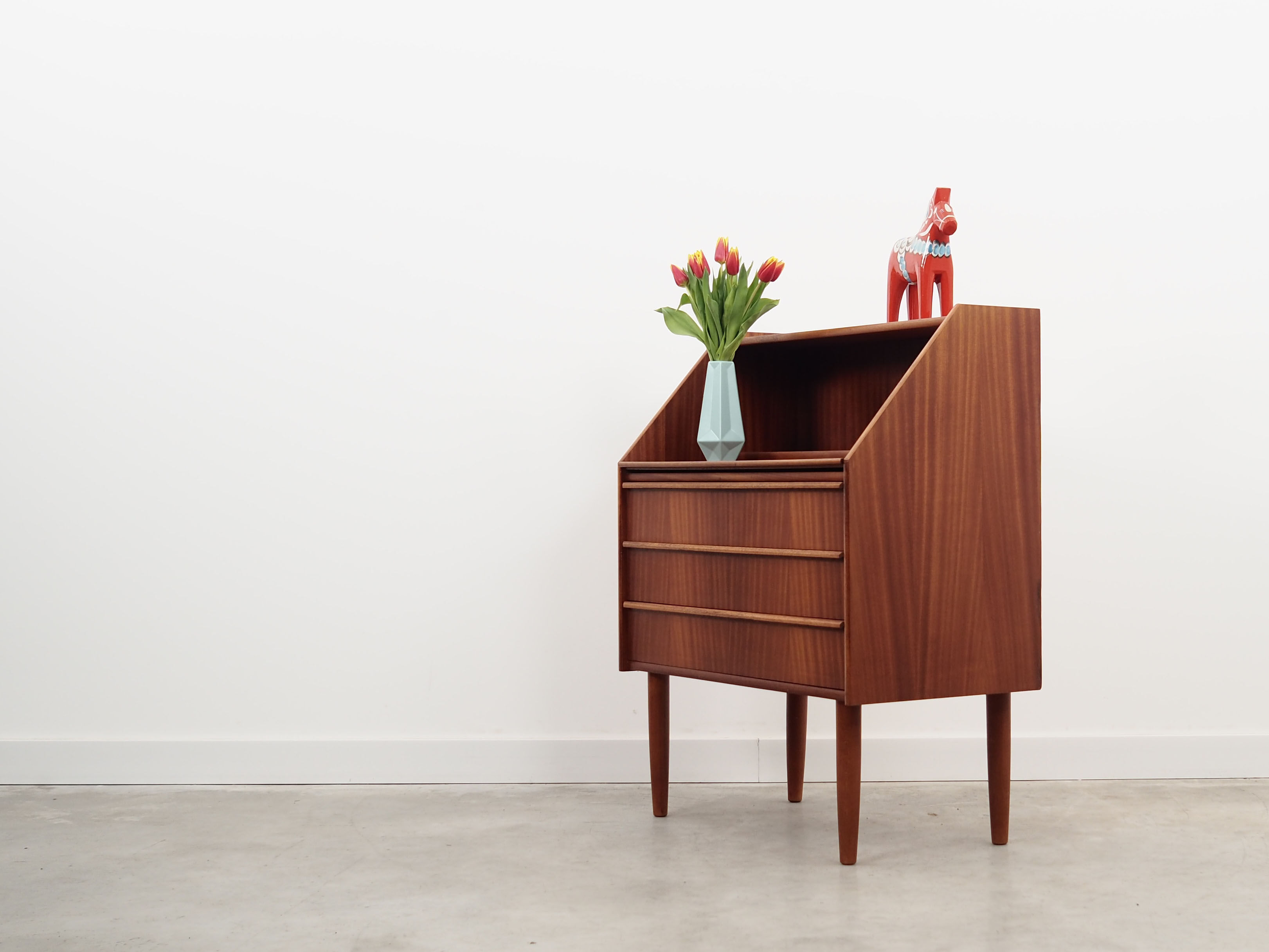 Mahogany secretary, Danish design, 60s, production: Denmark