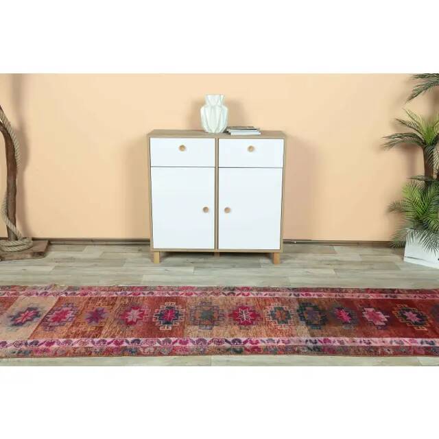 Turkish Hand-Knotted Runner 86x388