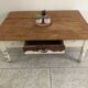 Old wooden farmhouse table for living room