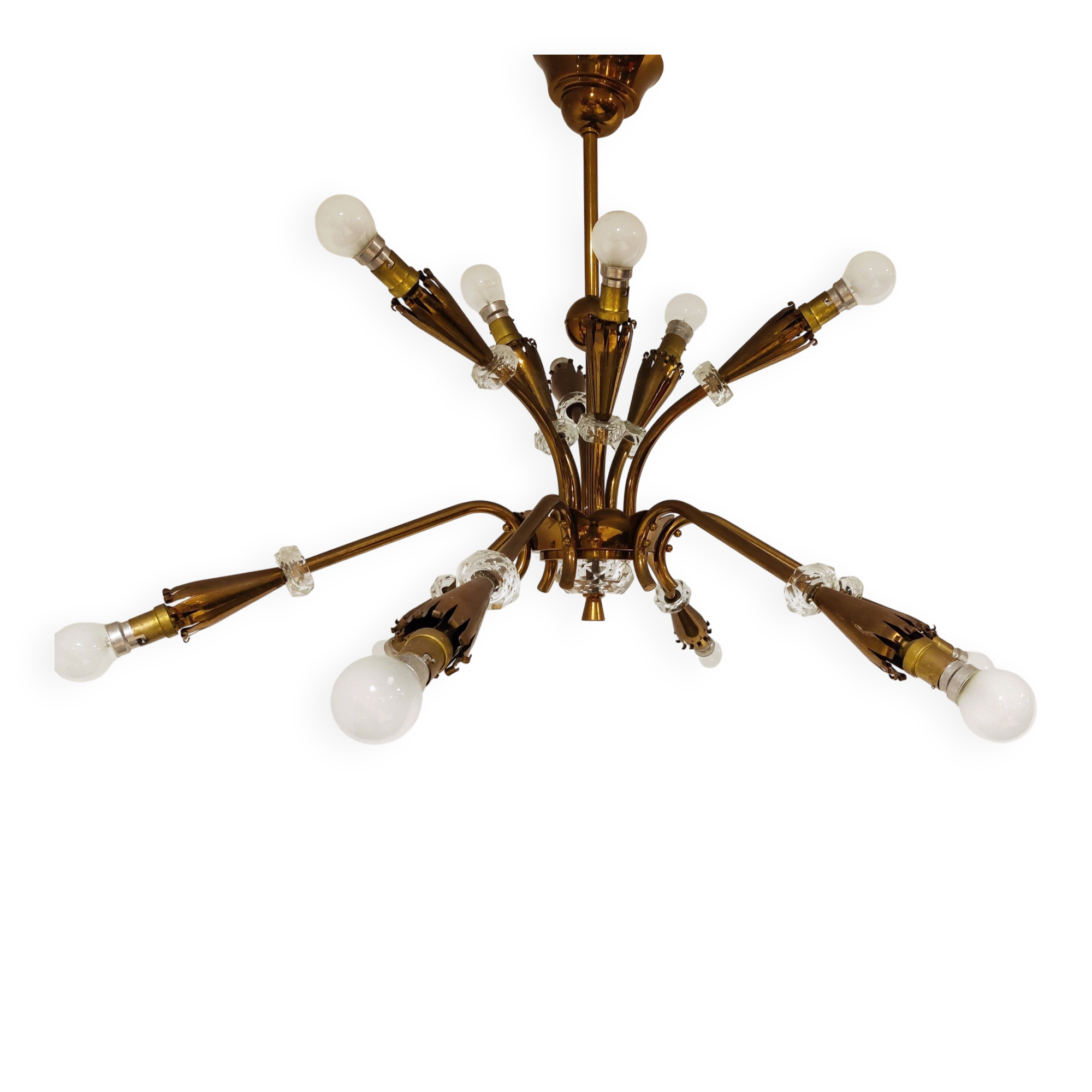 Mid-century copper chandelier, 1950s