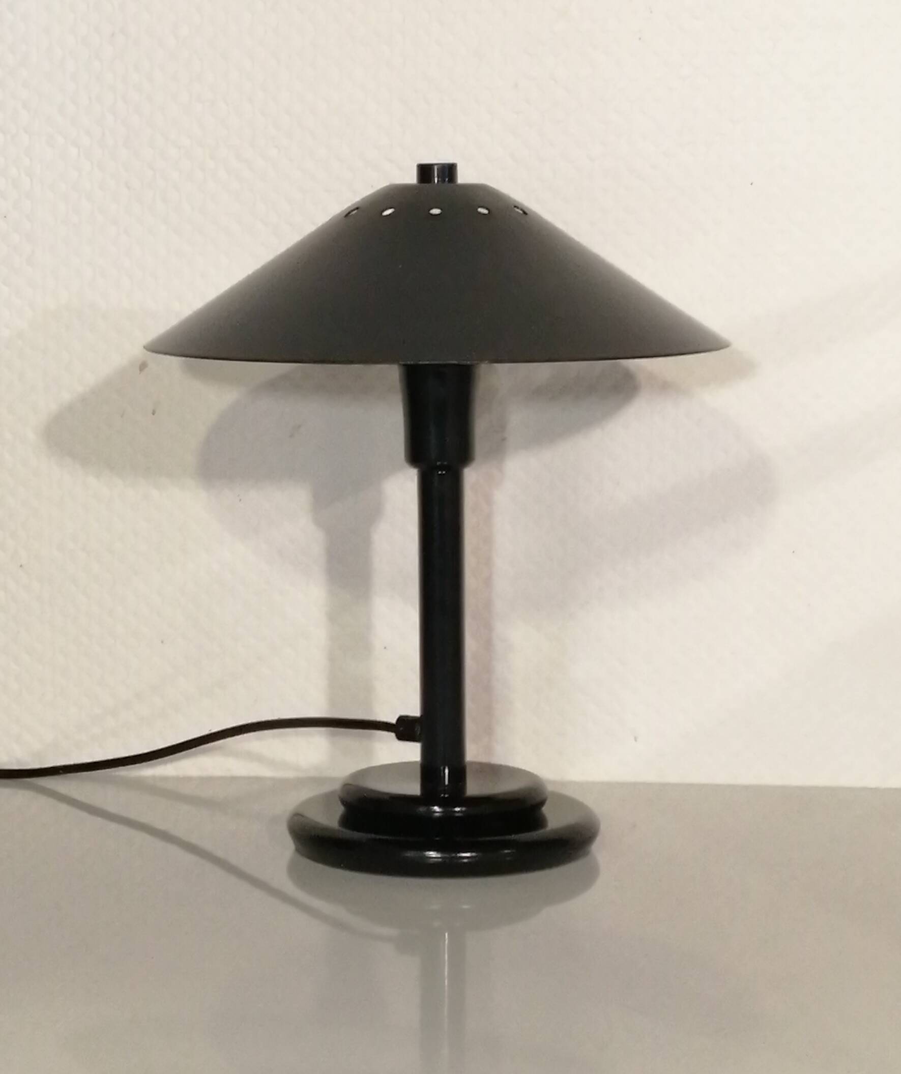 Vintage Aluminor metal mushroom desk lamp 1970s