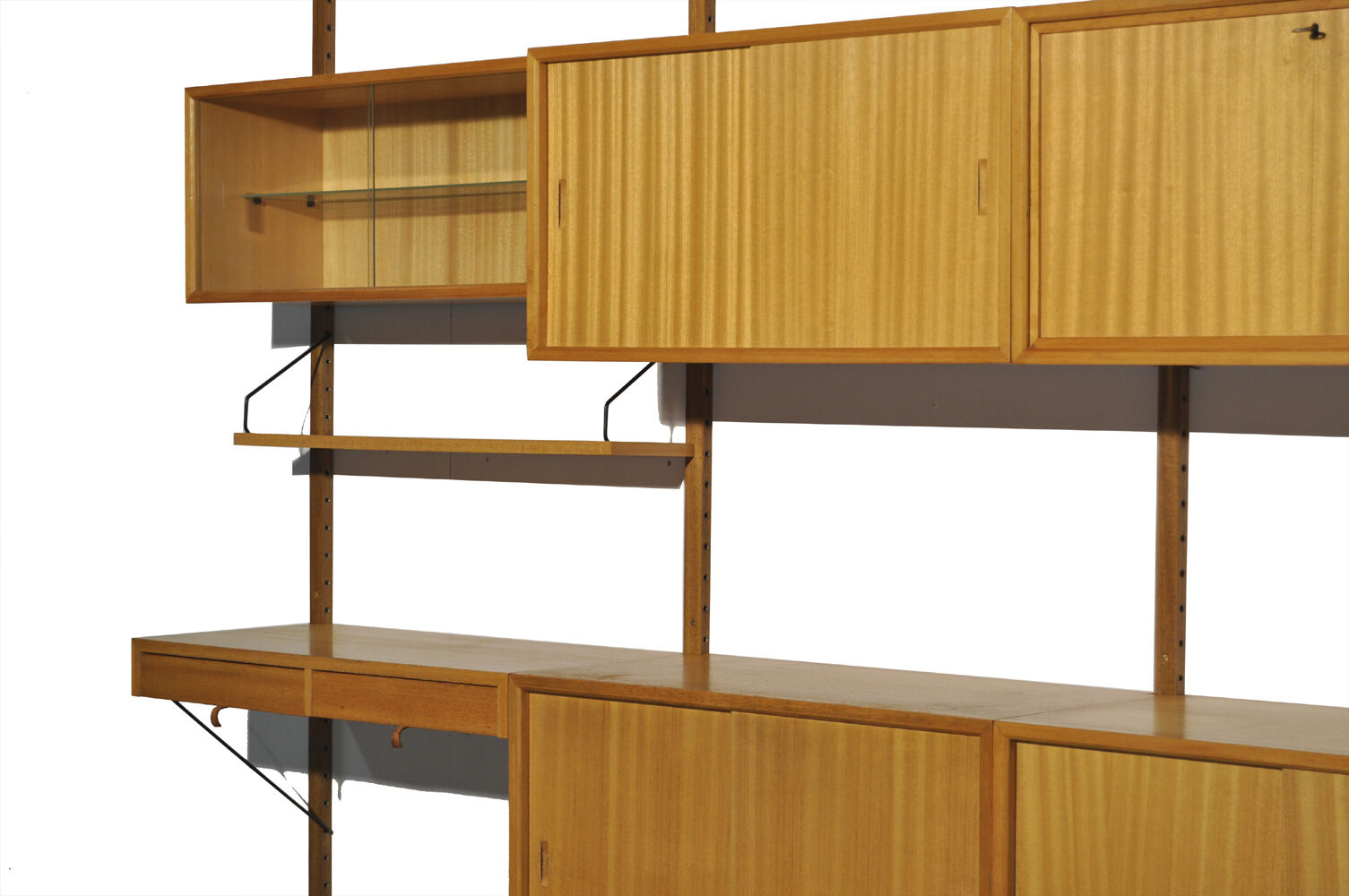 Oak modular wall unit by Poul Cadovius for Cado, 1960s